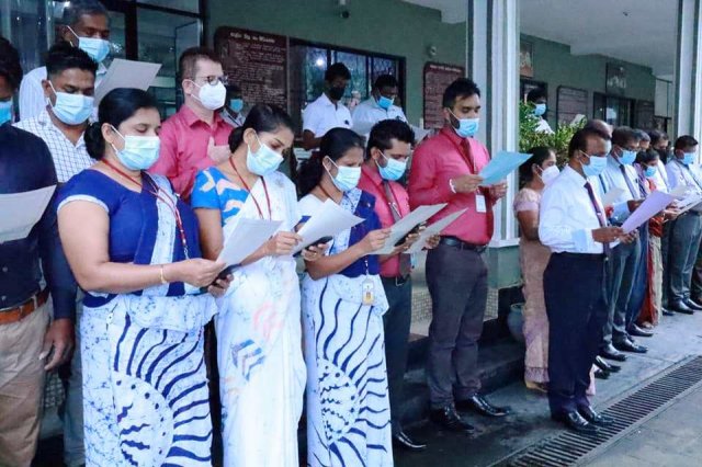 2022 නව වර්ෂයේ පොළොන්නරුව දිස්ත්‍රික් ලේකම් කාර්යාලයේ රාජකාරි කටයුතු ආරම්භ කිරීම